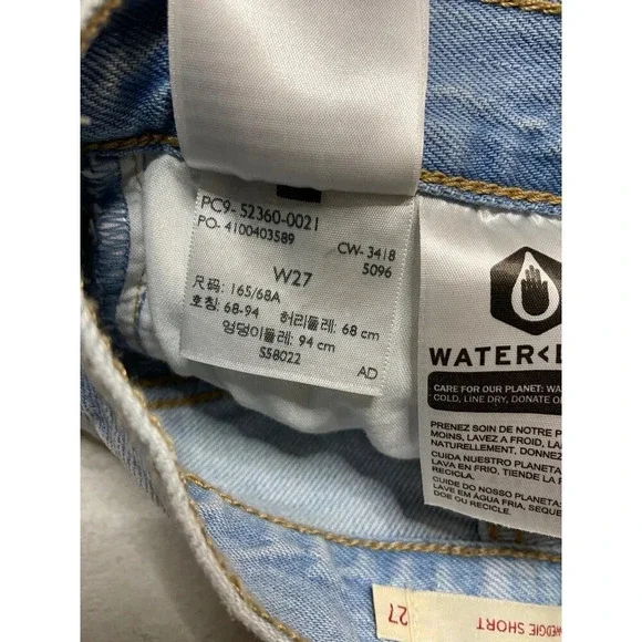 Levi’s Wedgie Distressed Jean Shorts-sz 27 - Picture 8 of 11